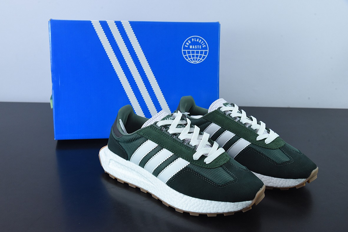 adidas Racing E5 Boost Prototype  速度轻盈复古系列 百搭透气运动慢跑鞋官方货号：GW6572