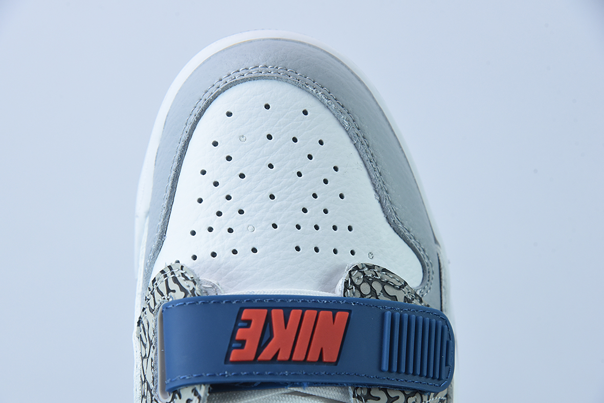 Nk Air Jordan Legacy 312 Low"White/Grey Fog/Blue/Red"乔丹“白雾灰宝蓝红爆裂纹”运动鞋 货号:CD7069-104