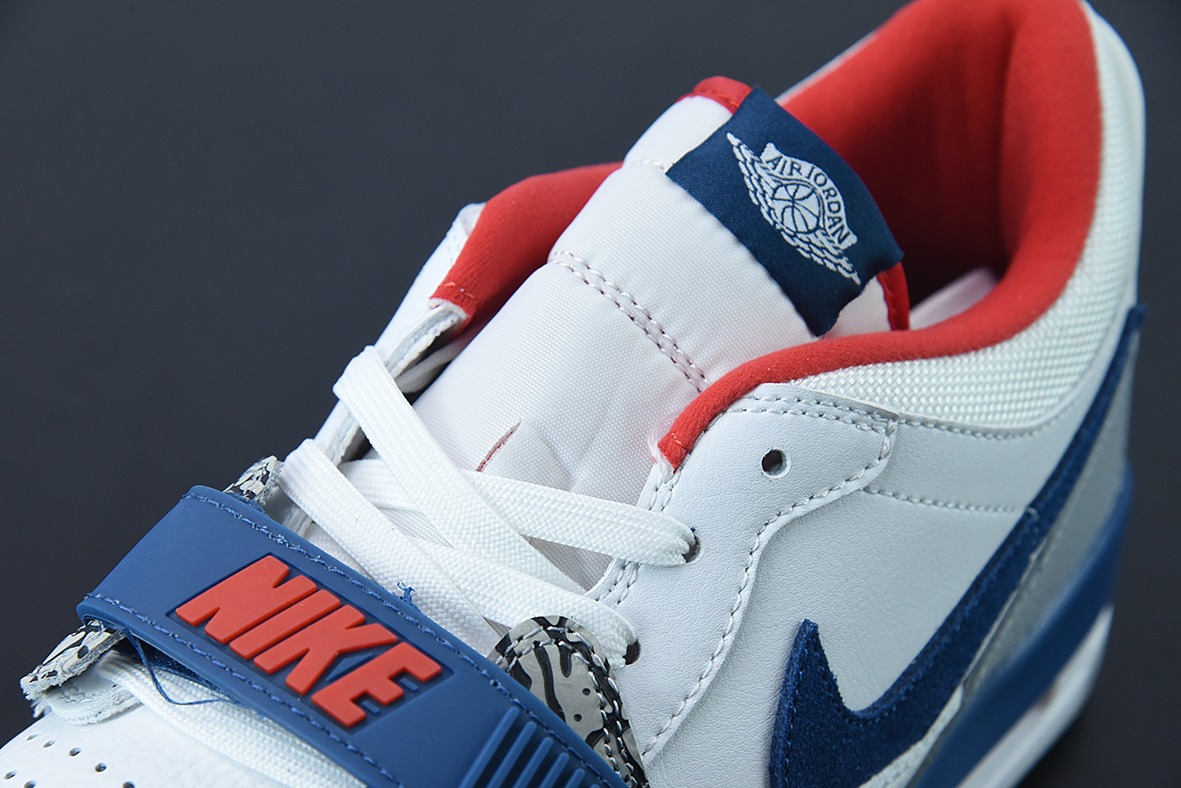 Nk Air Jordan Legacy 312 Low"White/Grey Fog/Blue/Red"乔丹“白雾灰宝蓝红爆裂纹”运动鞋 货号:CD7069-104