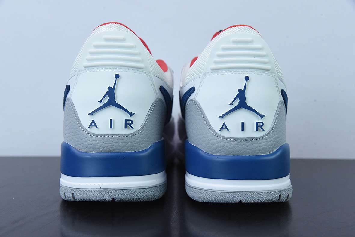 Nk Air Jordan Legacy 312 Low"White/Grey Fog/Blue/Red"乔丹“白雾灰宝蓝红爆裂纹”运动鞋 货号:CD7069-104