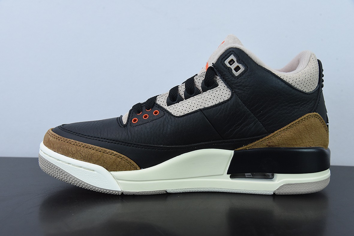 L00H6 纯原 Air Jordan 3 Retro aj3 黑棕 大象男士运动鞋CT8532-008