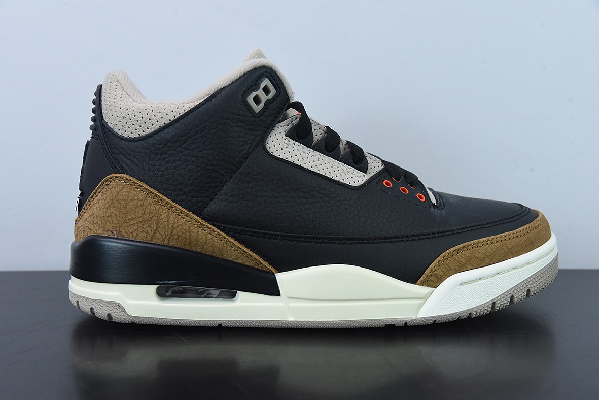 L00H6 纯原 Air Jordan 3 Retro aj3 黑棕 大象男士运动鞋CT8532-008