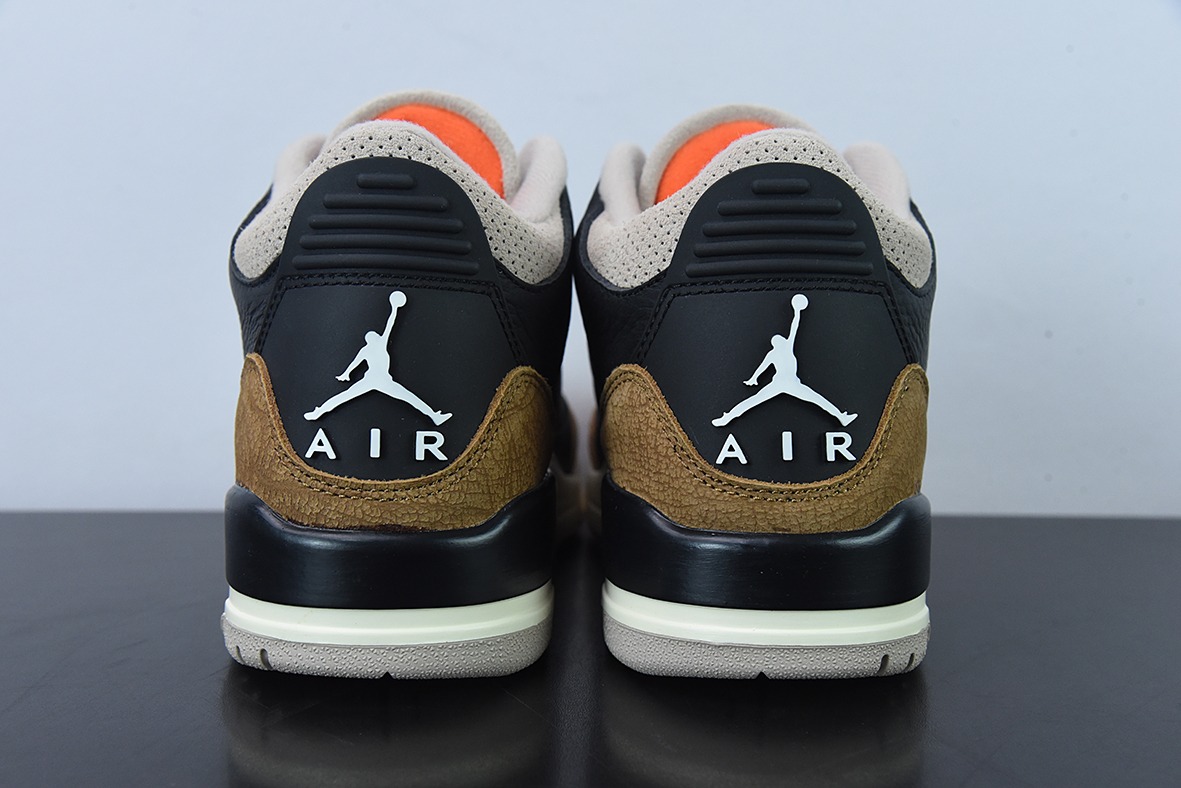 L00H6 纯原 Air Jordan 3 Retro aj3 黑棕 大象男士运动鞋CT8532-008
