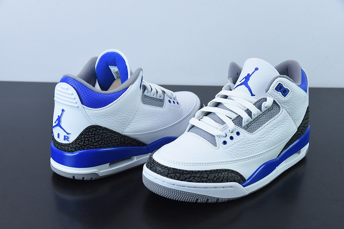 Air Jordan 3 Retro "Racer Blue" AJ3赛车蓝 白蓝男士运动鞋CT8532-145