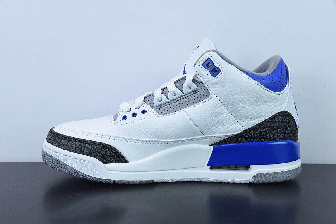 Air Jordan 3 Retro "Racer Blue" AJ3赛车蓝 白蓝男士运动鞋CT8532-145