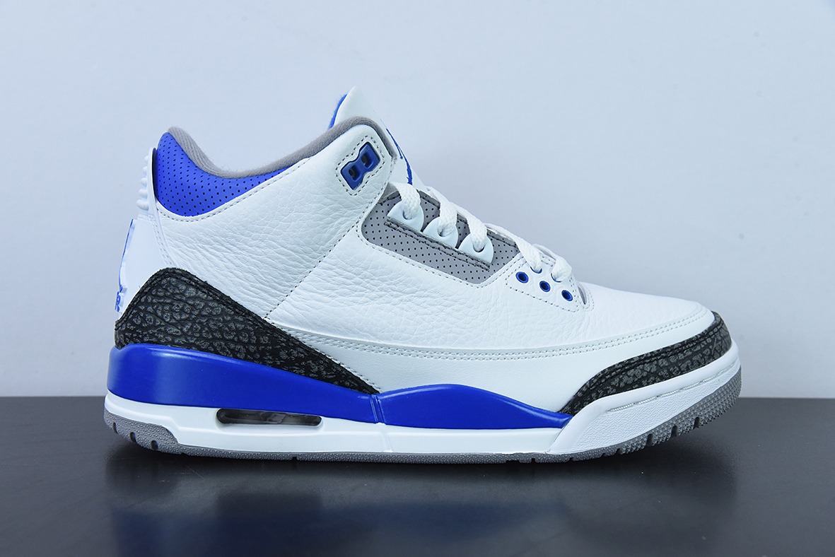 Air Jordan 3 Retro "Racer Blue" AJ3赛车蓝 白蓝男士运动鞋CT8532-145