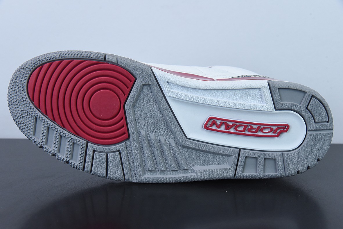 L00H6 纯原Air Jordan 3 Retro "Cardinal Red" 白酒红 红雀男士运动鞋 CT8532-126