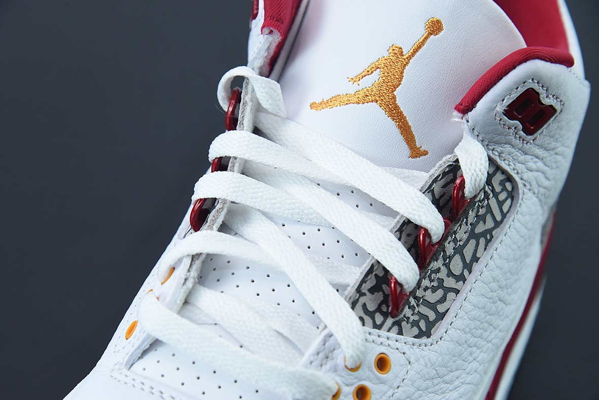 L00H6 纯原Air Jordan 3 Retro "Cardinal Red" 白酒红 红雀男士运动鞋 CT8532-126