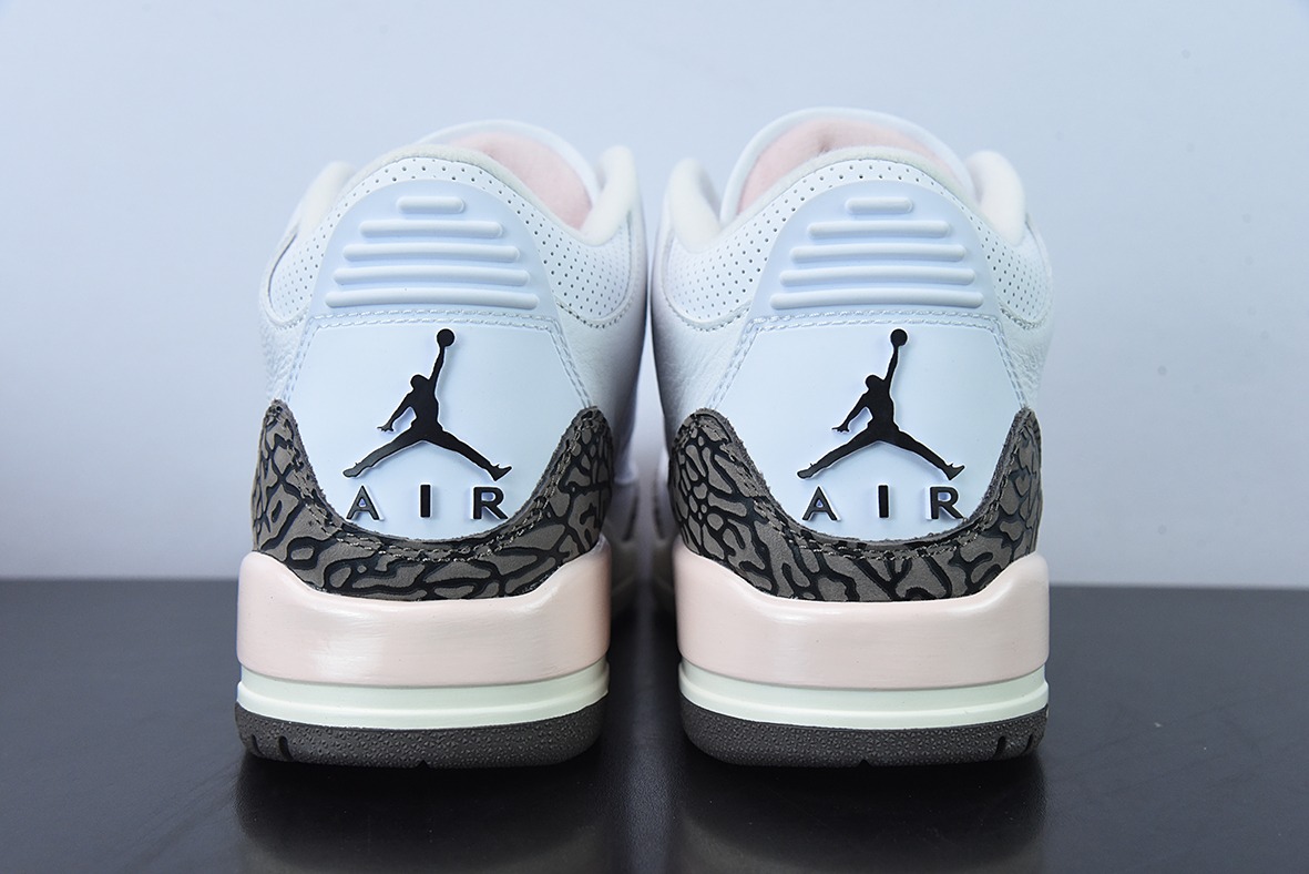 L00H6 纯原 Air Jordan 3 Retro aj3 白棕粉 樱花男女同款运动鞋CK9246-102