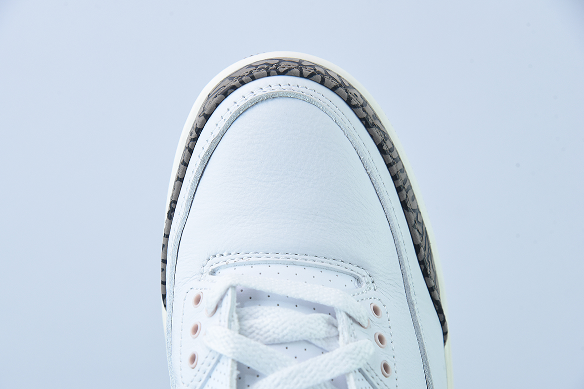 L00H6 纯原 Air Jordan 3 Retro aj3 白棕粉 樱花男女同款运动鞋CK9246-102