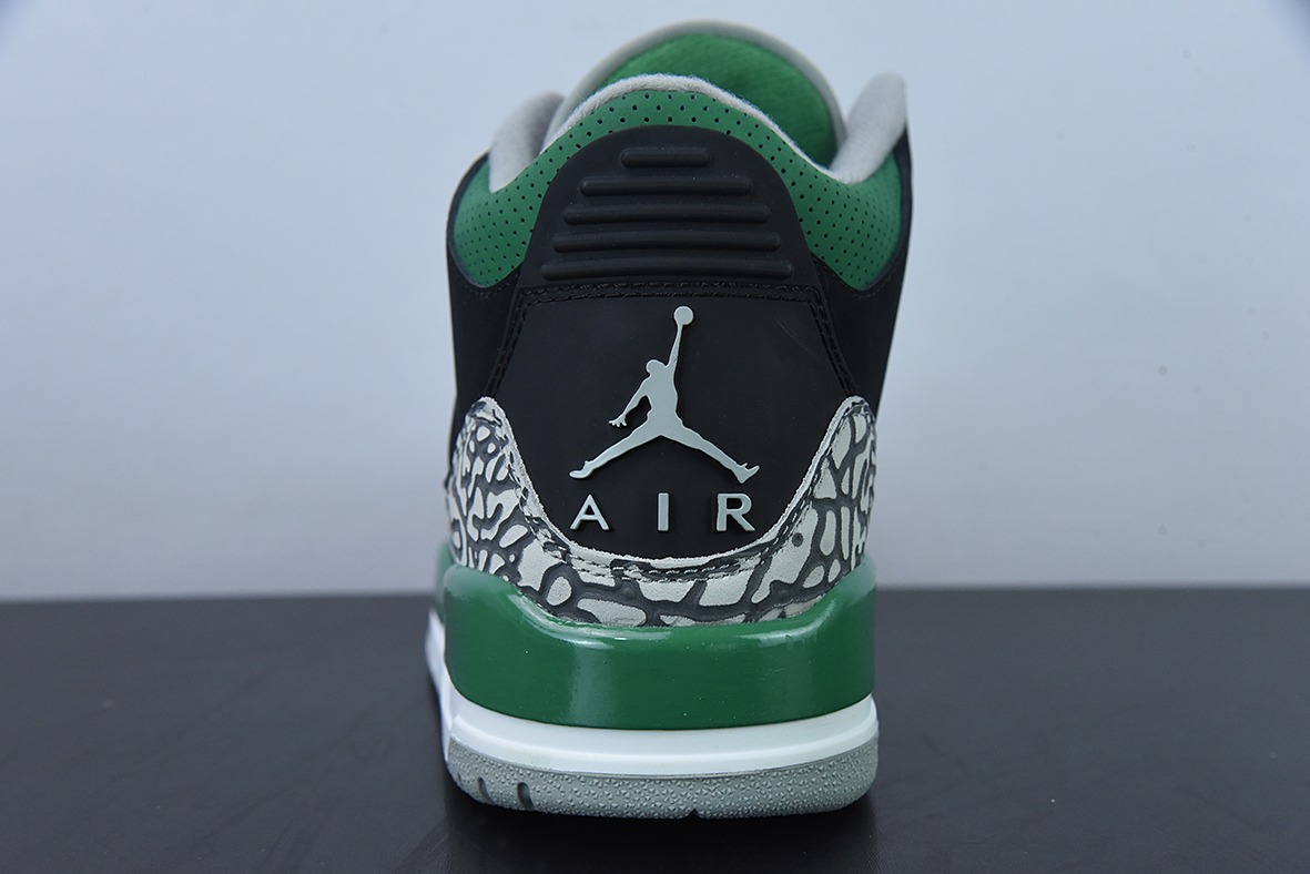 L00H6 纯原 Air Jordan 3 Retro "Pine Green" AJ3黑绿男士运动鞋CT8532-012