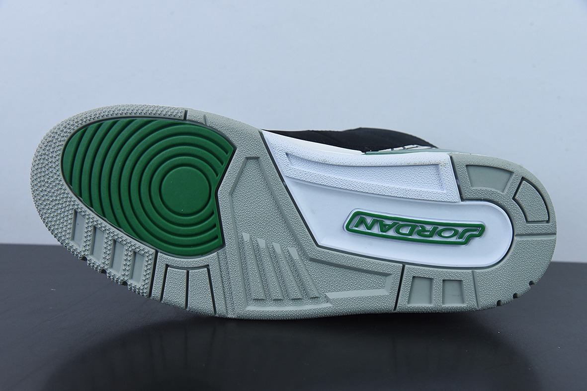 L00H6 纯原 Air Jordan 3 Retro "Pine Green" AJ3黑绿男士运动鞋CT8532-012