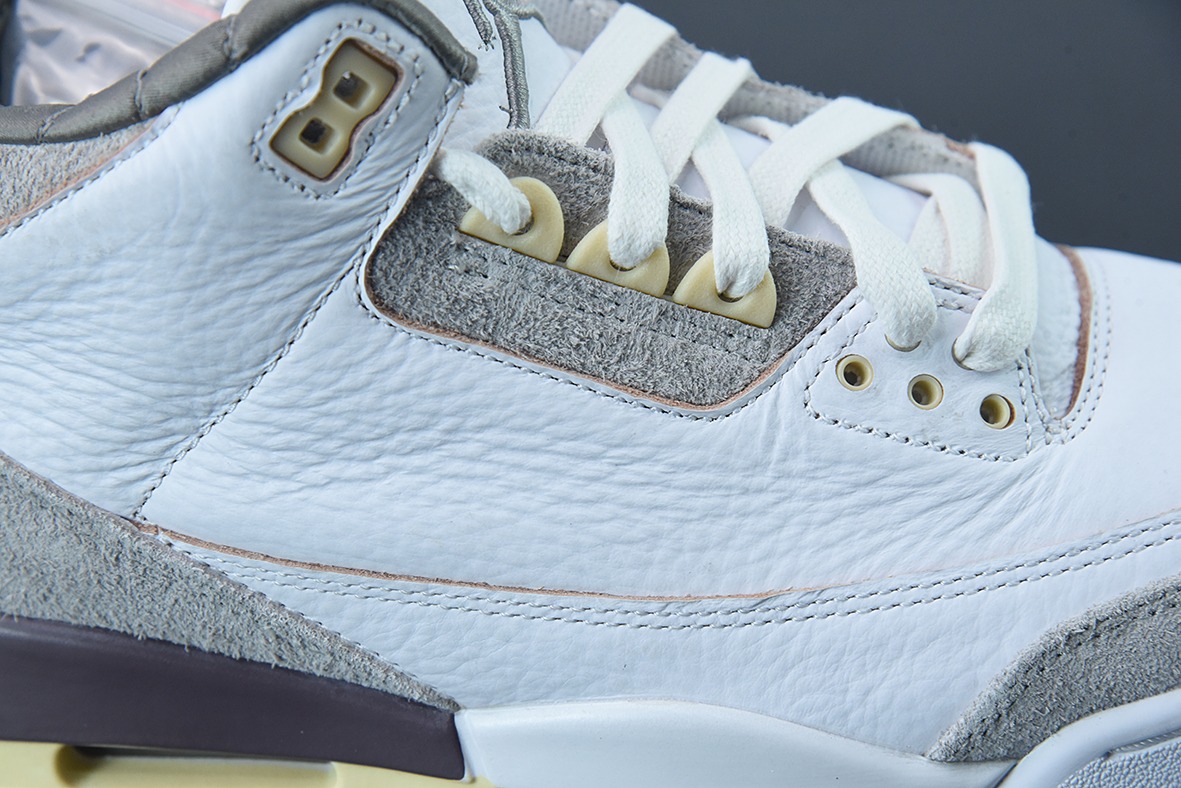 L00H6 纯原 A Ma Maniére x Air Jordan 3 Retro SP"Medium Grey" 米白灰男士运动鞋