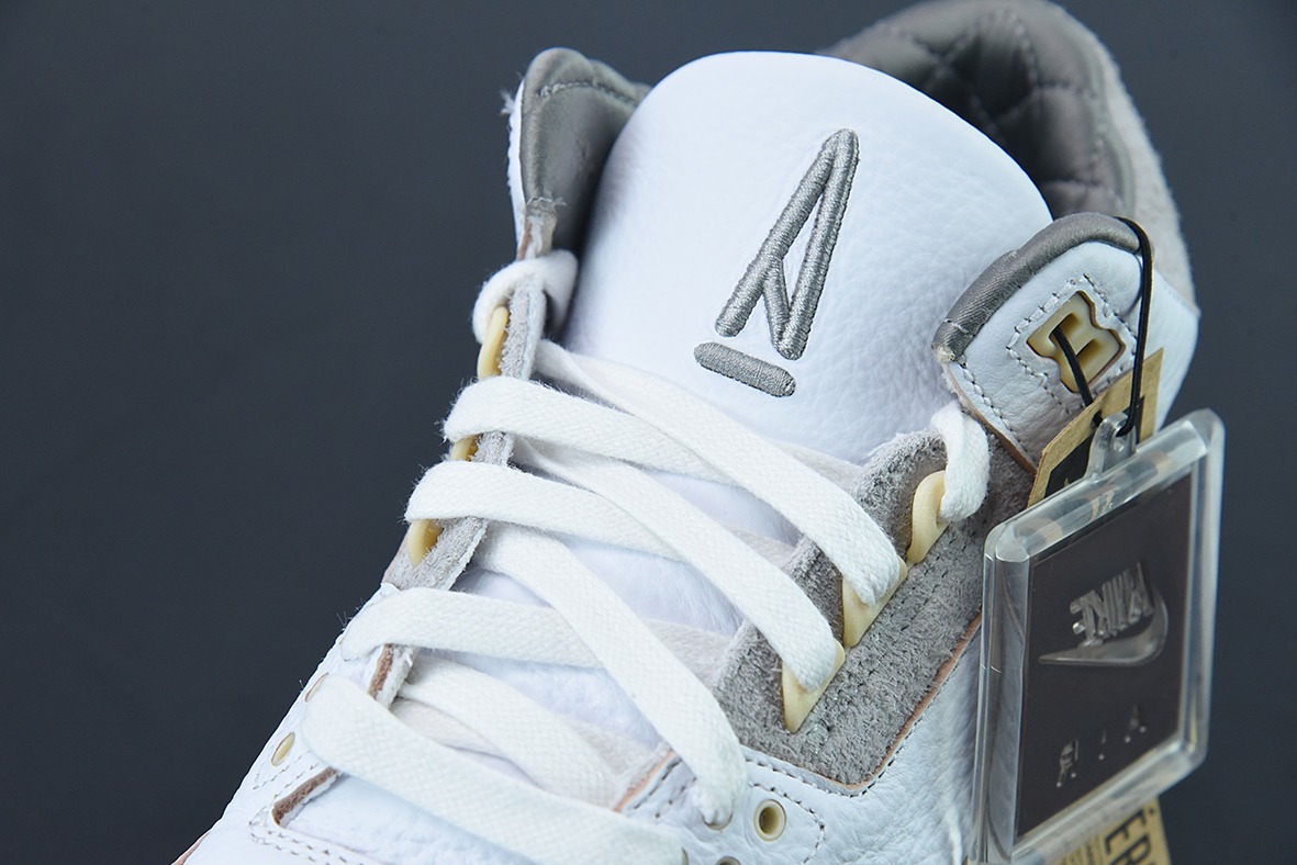 L00H6 纯原 A Ma Maniére x Air Jordan 3 Retro SP"Medium Grey" 米白灰男士运动鞋