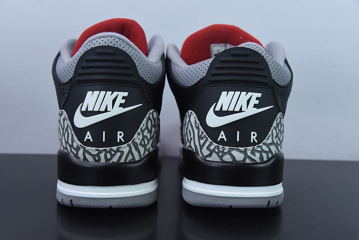 Air Jordan 3 Retro Black Cement AJ3黑水泥男士运动鞋 854262-001