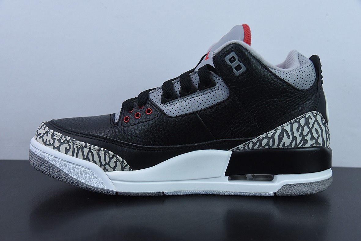 Air Jordan 3 Retro Black Cement AJ3黑水泥男士运动鞋 854262-001