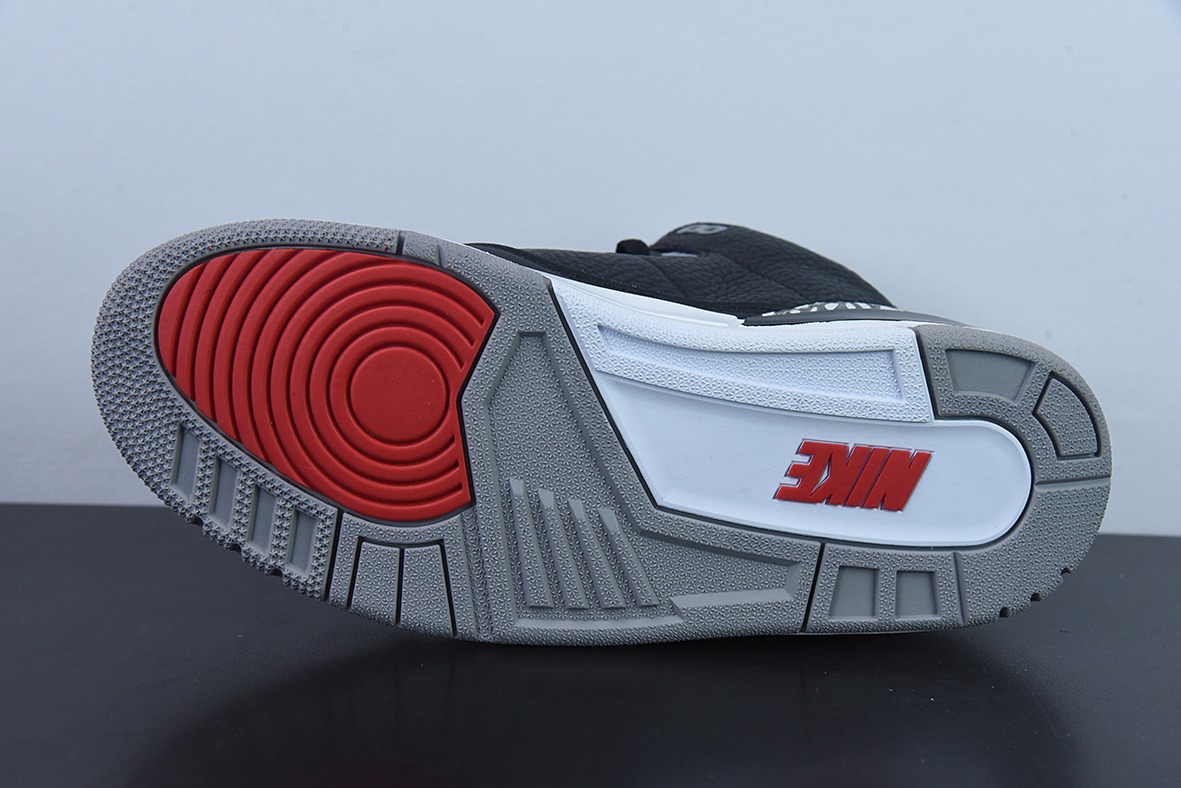 Air Jordan 3 Retro Black Cement AJ3黑水泥男士运动鞋 854262-001
