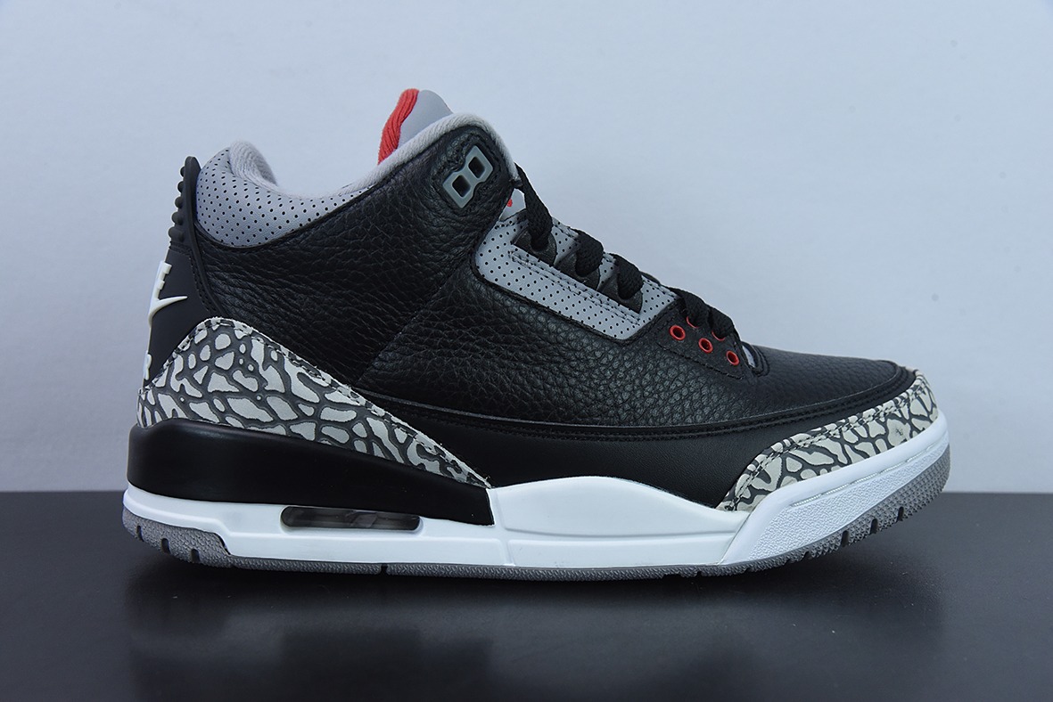 Air Jordan 3 Retro Black Cement AJ3黑水泥男士运动鞋 854262-001