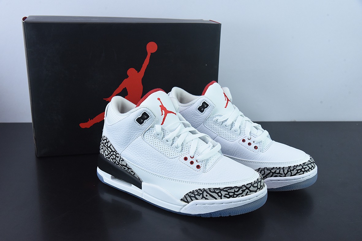 Air Jordan 3 Retro AJ3白水泥男士运动鞋923096-101