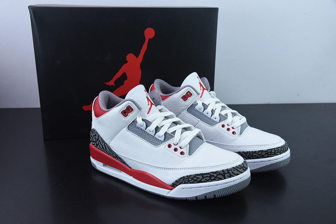 Air Jordan 3 Retro 白红元年复刻 新白红男子运动鞋 DN3707-160