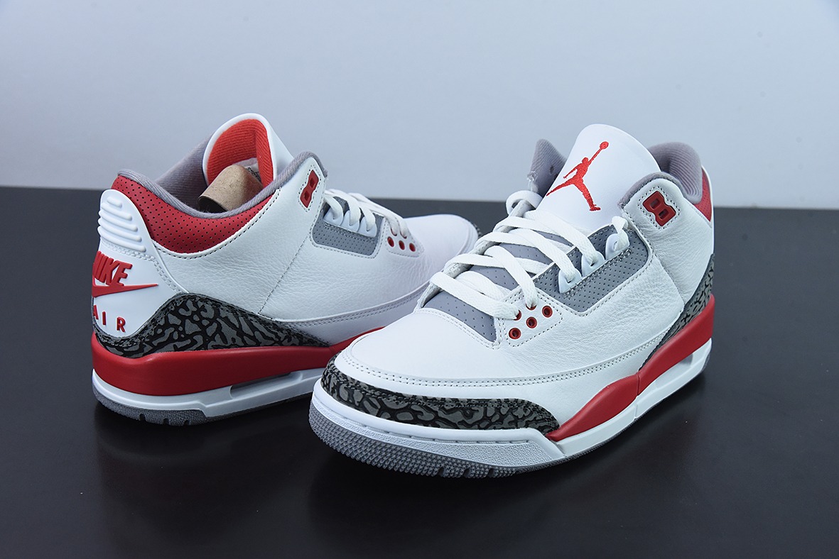 Air Jordan 3 Retro 白红元年复刻 新白红男子运动鞋 DN3707-160