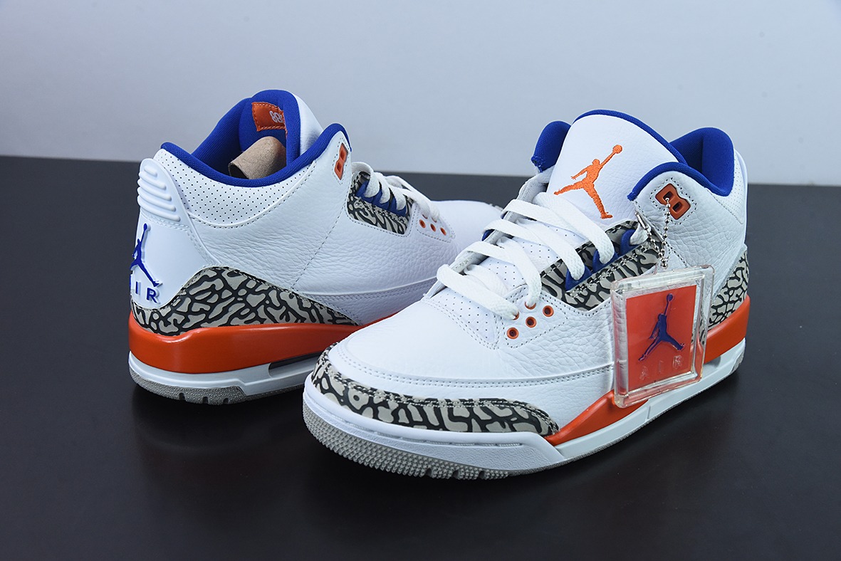 L00H6 纯原 Air Jordan 3 Retro aj3 尼克斯男子运动鞋 136064-148