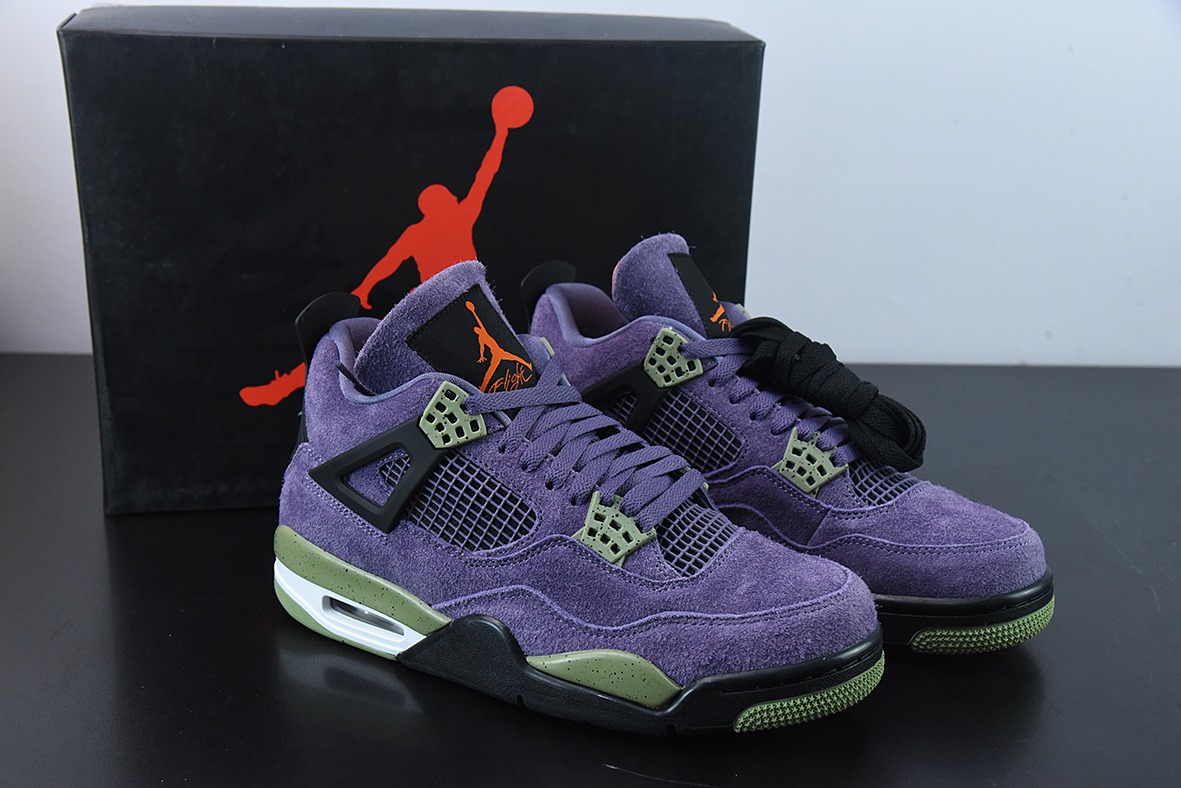 Air Jordan 4 Retro Canyon Purple “麂皮紫小丑”运动鞋 货号： AQ9129-500