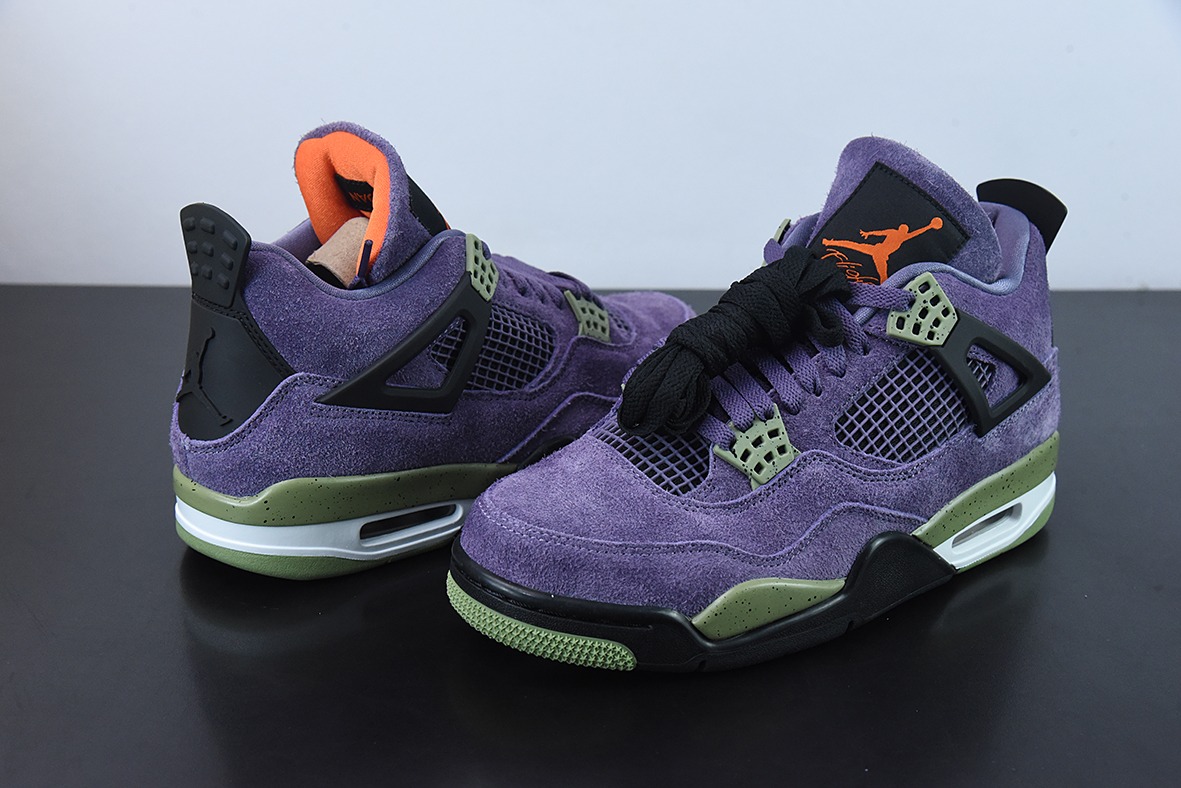 Air Jordan 4 Retro Canyon Purple “麂皮紫小丑”运动鞋 货号： AQ9129-500