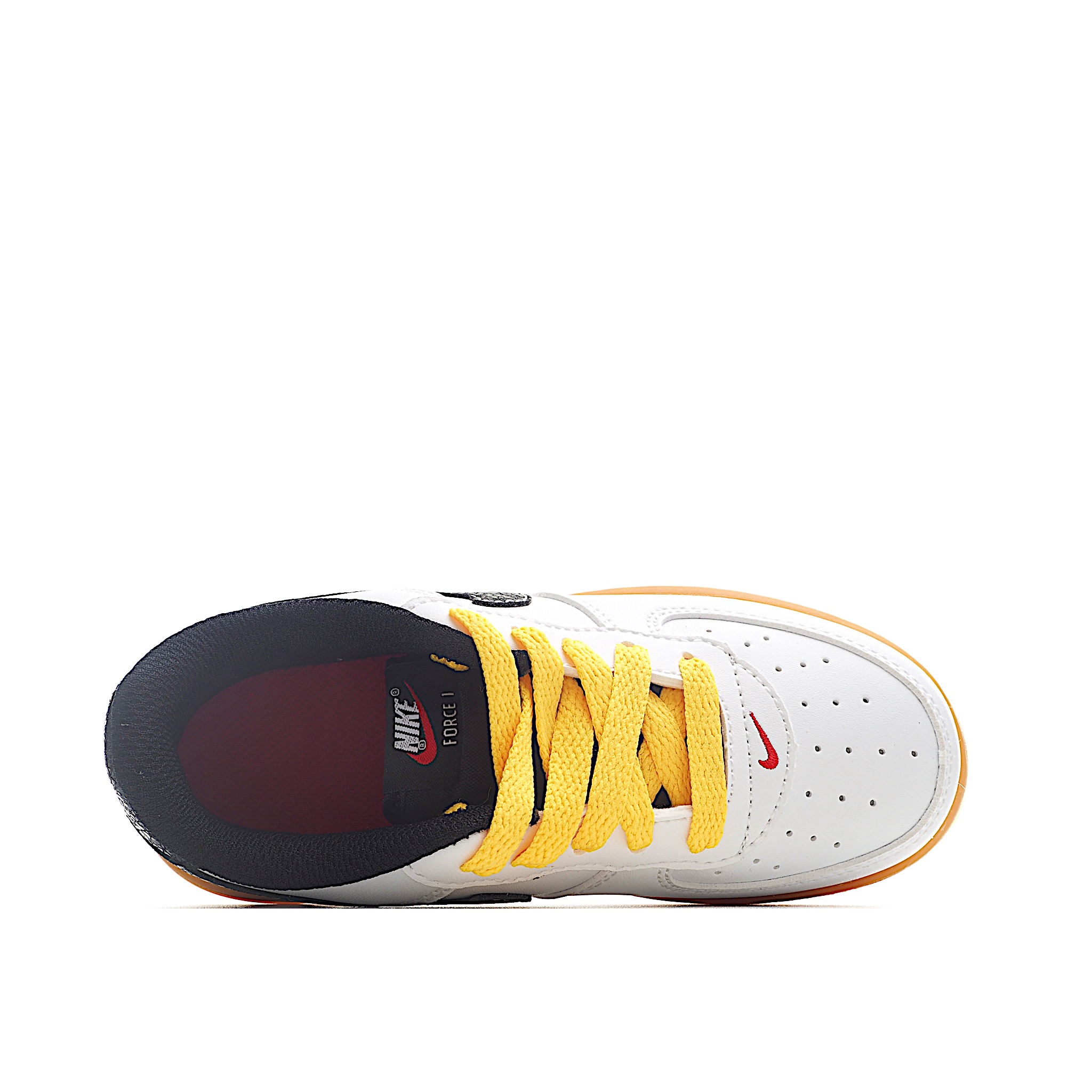 图片[4]-Nike Force 1 Low空军一号低帮儿童板鞋 Air Force 1于1982年推出，由Nike公 司的传奇设计师Bruce Kilgore设计，他摒弃了老旧的帆布鞋风格，突破性的使用内嵌式Air Sole气垫缓震系统，并将其与横跨复古与现代的外型结合，造就出风靡全球三十多年的Air Force 1,有了这个经典，您将获得耐用性，缓冲性和最佳的穿着舒适度。 货号：6100 尺码：22-37.5-选品中心