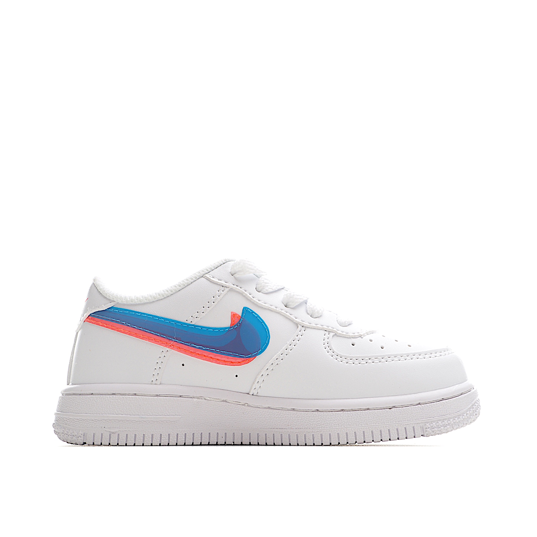 图片[3]-Nike Force 1 Low空军一号低帮儿童板鞋 Air Force 1于1982年推出，由Nike公 司的传奇设计师Bruce Kilgore设计，他摒弃了老旧的帆布鞋风格，突破性的使用内嵌式Air Sole气垫缓震系统，并将其与横跨复古与现代的外型结合，造就出风靡全球三十多年的Air Force 1,有了这个经典，您将获得耐用性，缓冲性和最佳的穿着舒适度。 货号：0100 尺码：22-37.5-选品中心