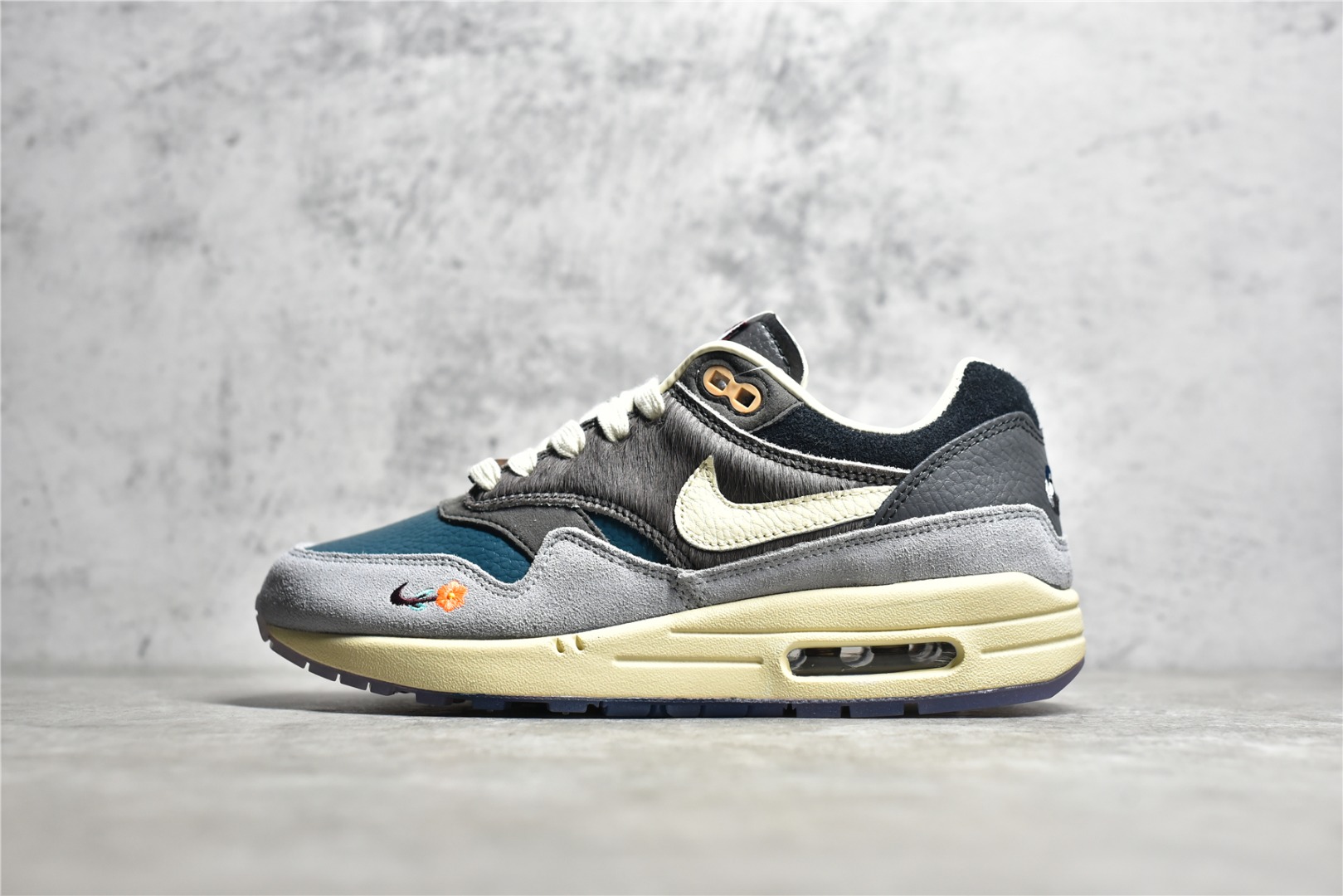 Original nuevo 🚀# nivel de fábrica tema yuanyang KASINA x Air Max 1 "Won-Ang Grey" zapatillas de jogging retro de air …