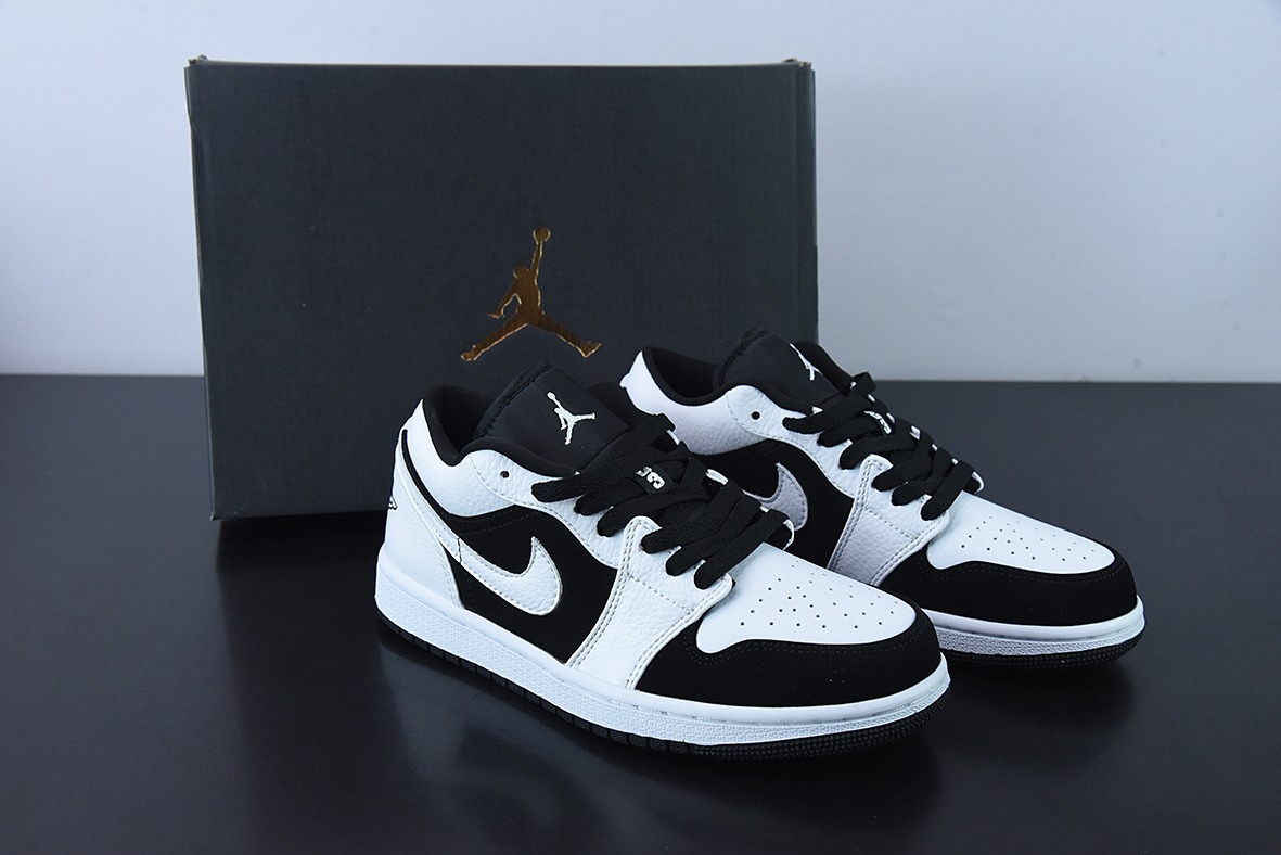乔丹 Air Jordan 1 Low AJ1 乔1黑白熊猫 低帮休闲板鞋 货号：553560-101