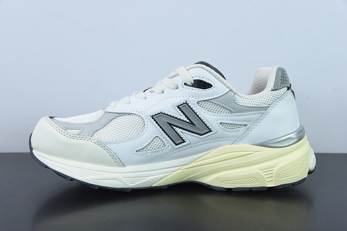 纯原 NB 复古跑鞋/米白 3M反光 新版 总统慢跑鞋 货号：M990AL3