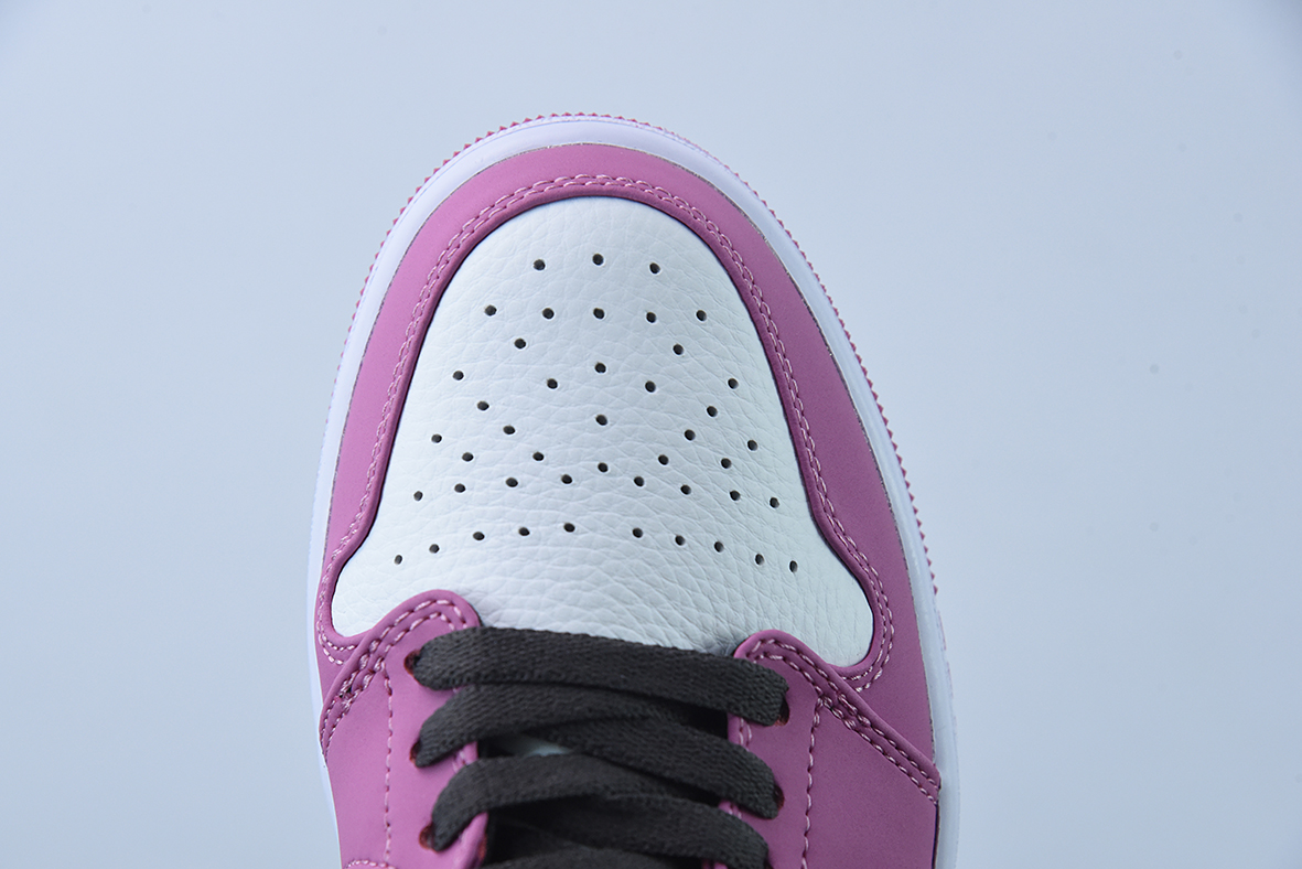 NK Air Jordan 1 Low AJ1 乔1白粉黑勾 低帮休闲板鞋  货号：DC1767-160