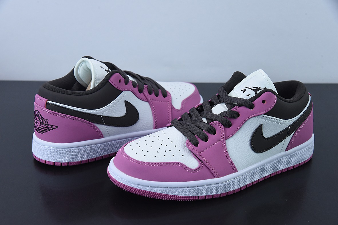 NK Air Jordan 1 Low AJ1 乔1白粉黑勾 低帮休闲板鞋  货号：DC1767-160