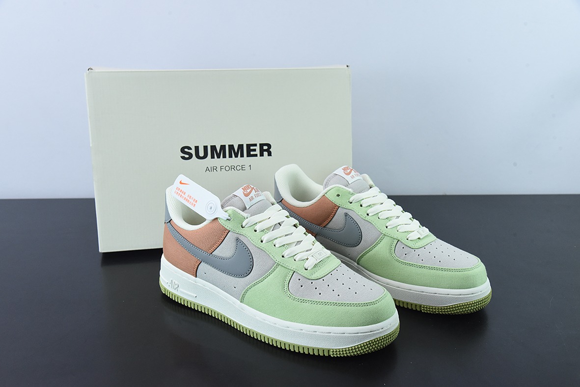 Nk Air Force 1'07 Low 灰青色布面 空军一号低帮休闲板鞋 货号：DG2296-015