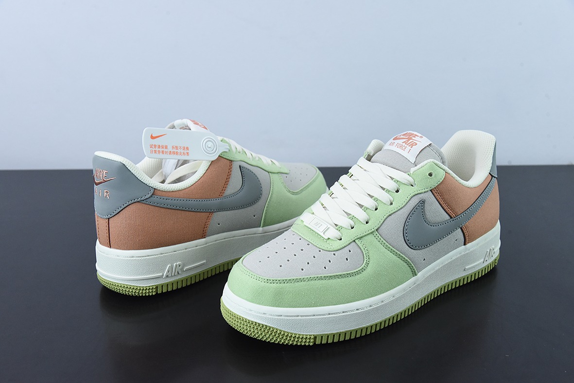 Nk Air Force 1'07 Low 灰青色布面 空军一号低帮休闲板鞋 货号：DG2296-015