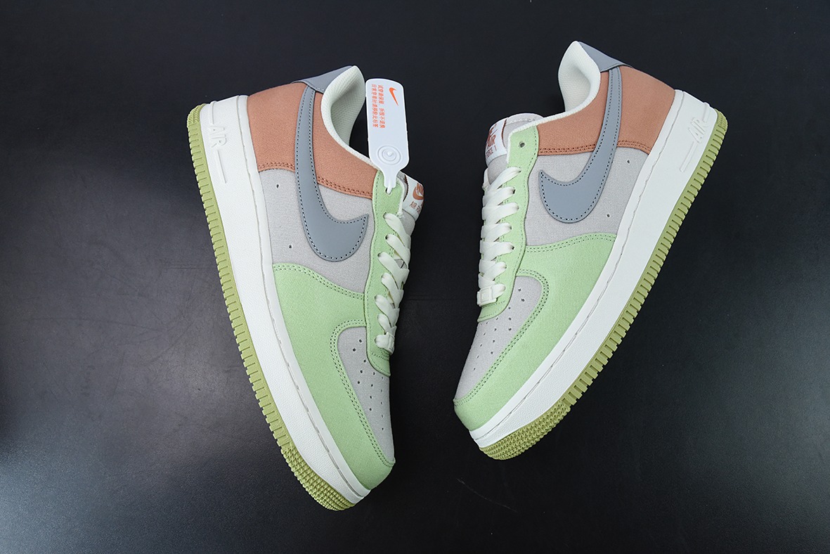 Nk Air Force 1'07 Low 灰青色布面 空军一号低帮休闲板鞋 货号：DG2296-015