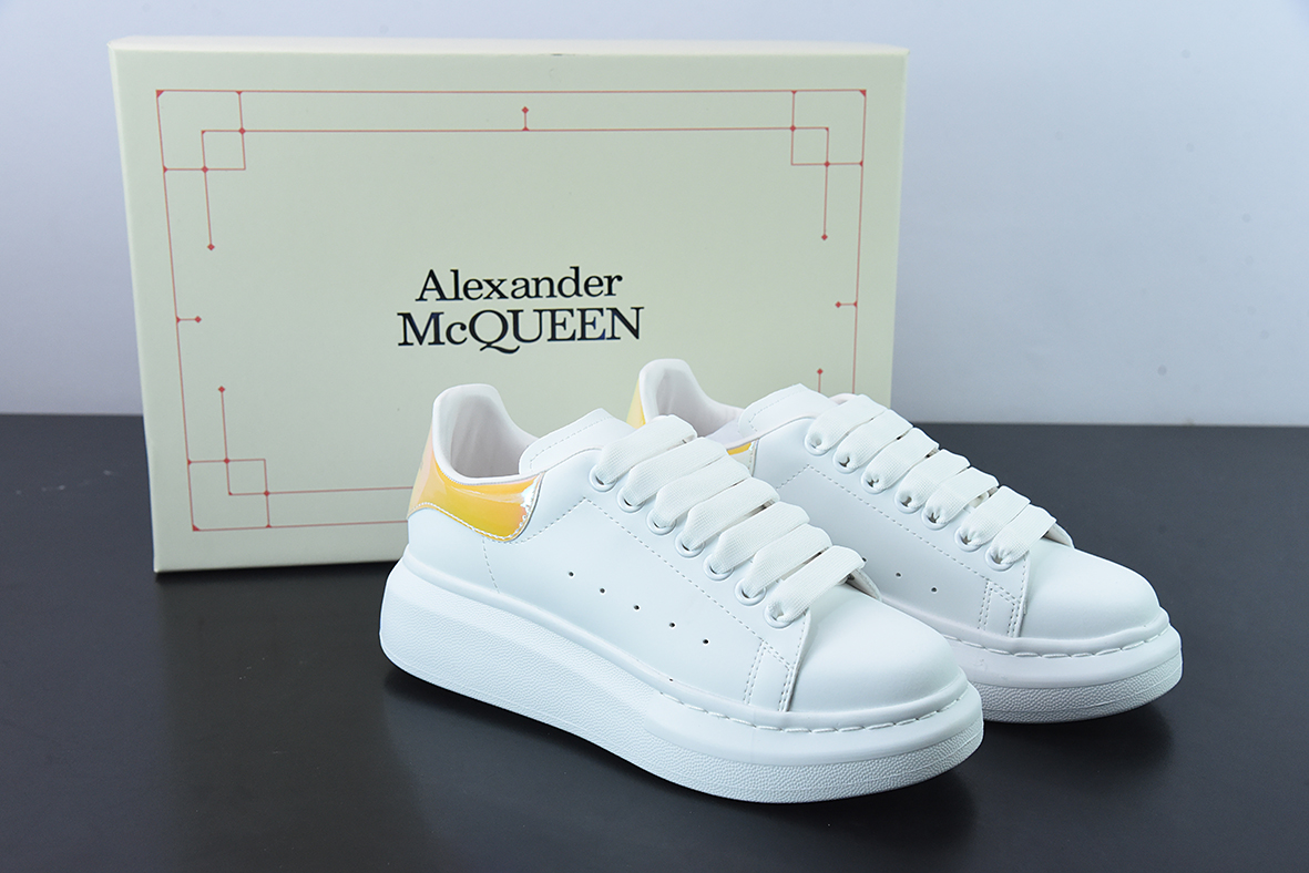 Alexander McQueen 麦坤亚历山大·麦昆 Sole Leather Sneakers低帮时装厚底休闲运动小白鞋