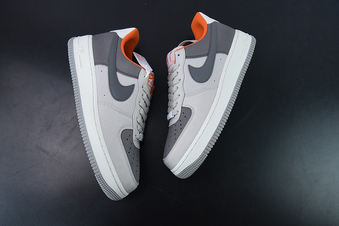 NK Air Force 1’07 Low QS"Grey/Dark Grey/Orange"空军一号经典低帮百搭休闲运动板鞋 DG2296-016