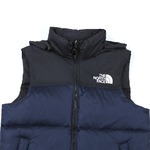 The North Face Clothing Waistcoats White Embroidery Unisex Duck Down
