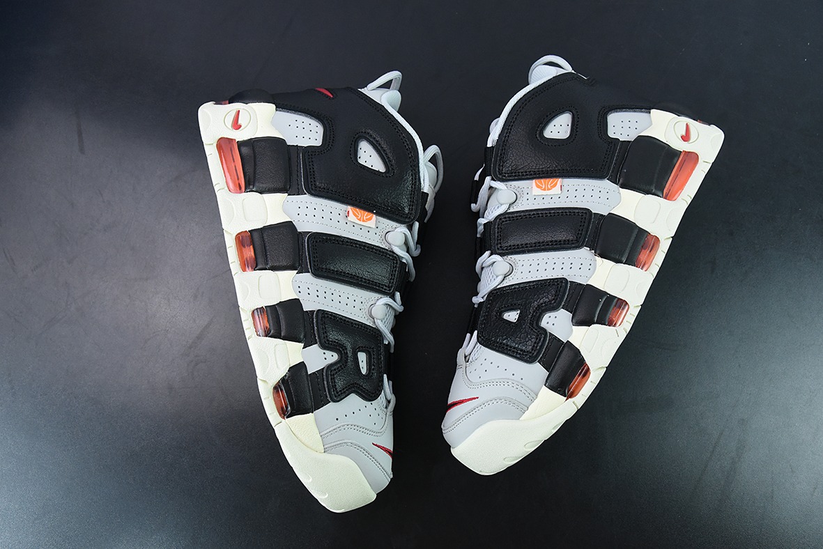 Q01W4 纯原Air More Uptempo 复古灰黑橙男女同款运动鞋官方 货号：DX3360 001