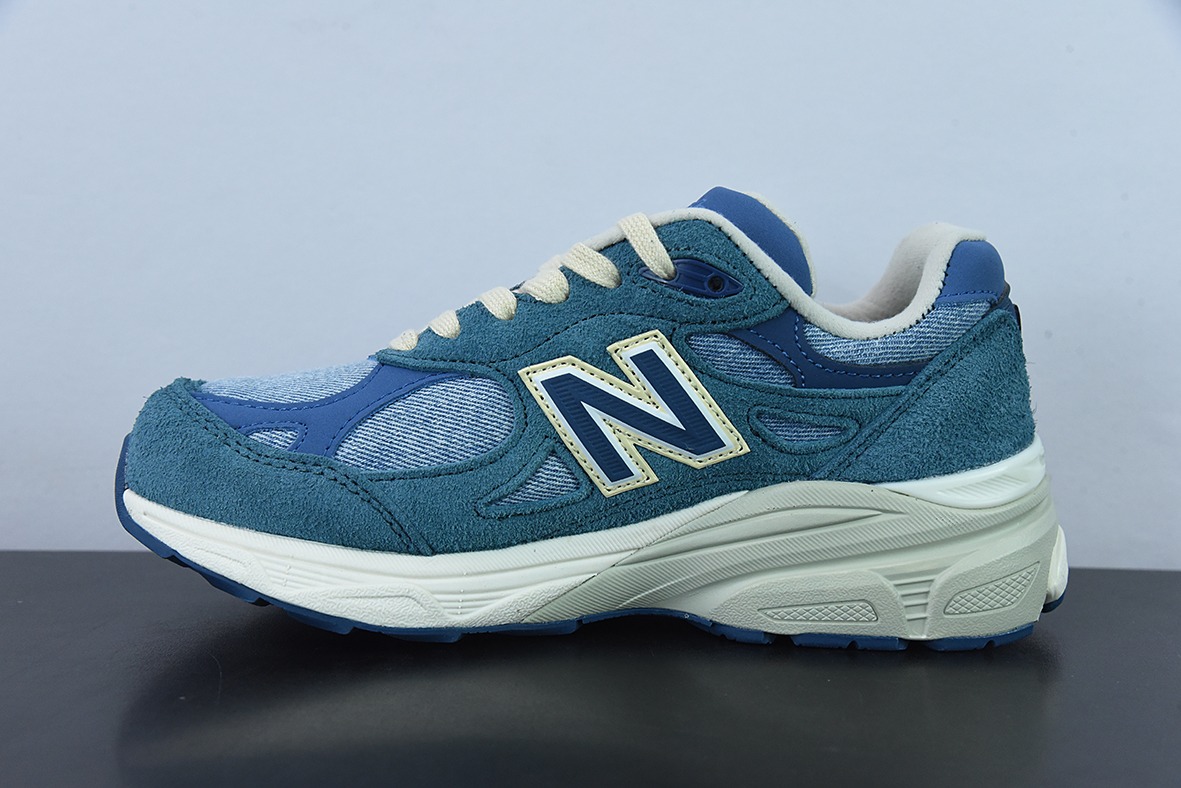 NB新百伦 Made in USA M990V3 三代系列低帮美产血统经典复古休闲运动李维斯蓝牛仔M990LI3