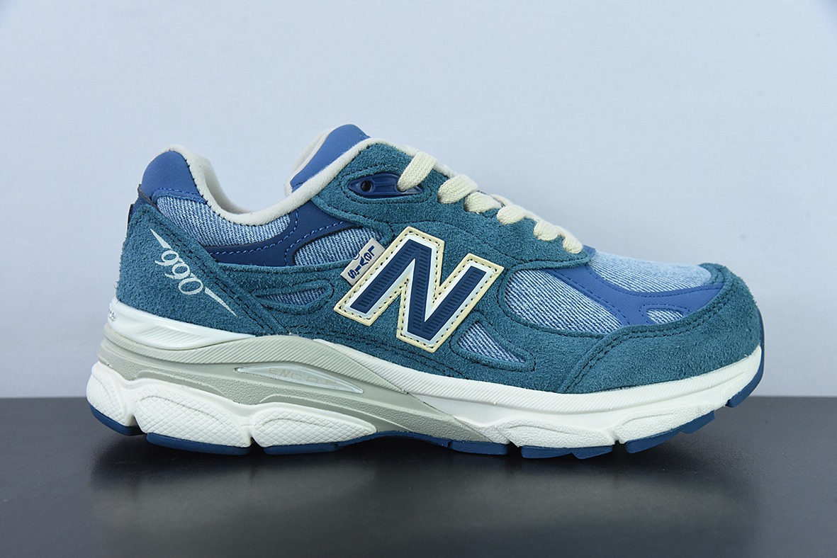 NB新百伦 Made in USA M990V3 三代系列低帮美产血统经典复古休闲运动李维斯蓝牛仔M990LI3