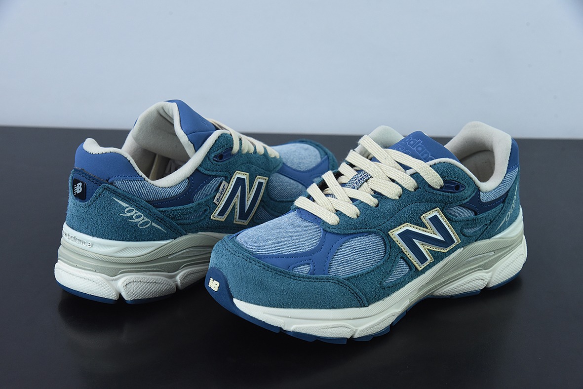 NB新百伦 Made in USA M990V3 三代系列低帮美产血统经典复古休闲运动李维斯蓝牛仔M990LI3