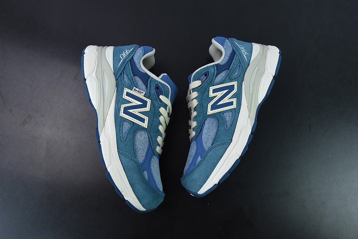 NB新百伦 Made in USA M990V3 三代系列低帮美产血统经典复古休闲运动李维斯蓝牛仔M990LI3