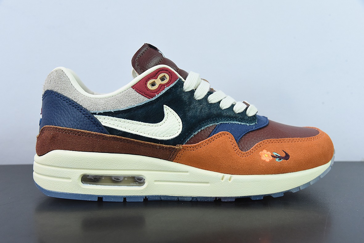 Nike Air Max 1 SP "Won-Ang" 复古休闲跑步鞋 棕蓝鸳鸯 货号：DQ8475-800