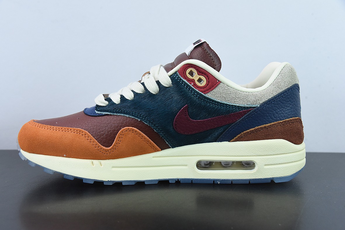 Nike Air Max 1 SP "Won-Ang" 复古休闲跑步鞋 棕蓝鸳鸯 货号：DQ8475-800