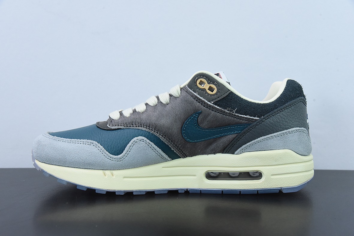 KASINA x Air Max 1"Won-Ang Grey"初代复古气垫百搭休闲运动慢跑鞋“灰蓝鸳鸯” 货号：DQ8475 001