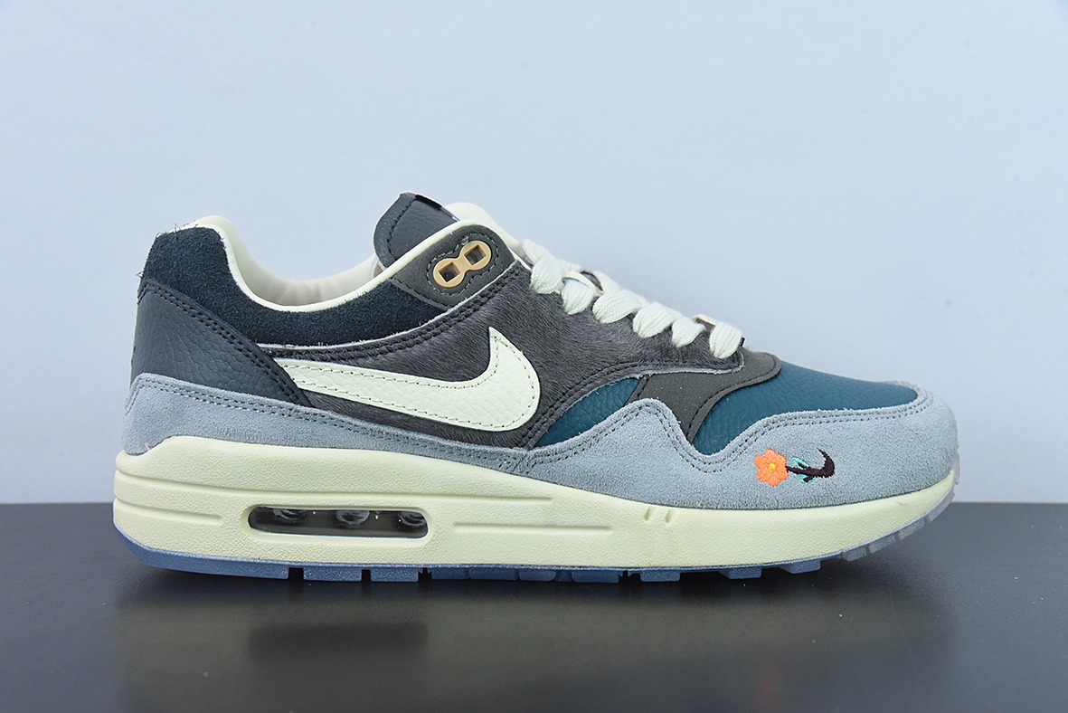 KASINA x Air Max 1"Won-Ang Grey"初代复古气垫百搭休闲运动慢跑鞋“灰蓝鸳鸯” 货号：DQ8475 001